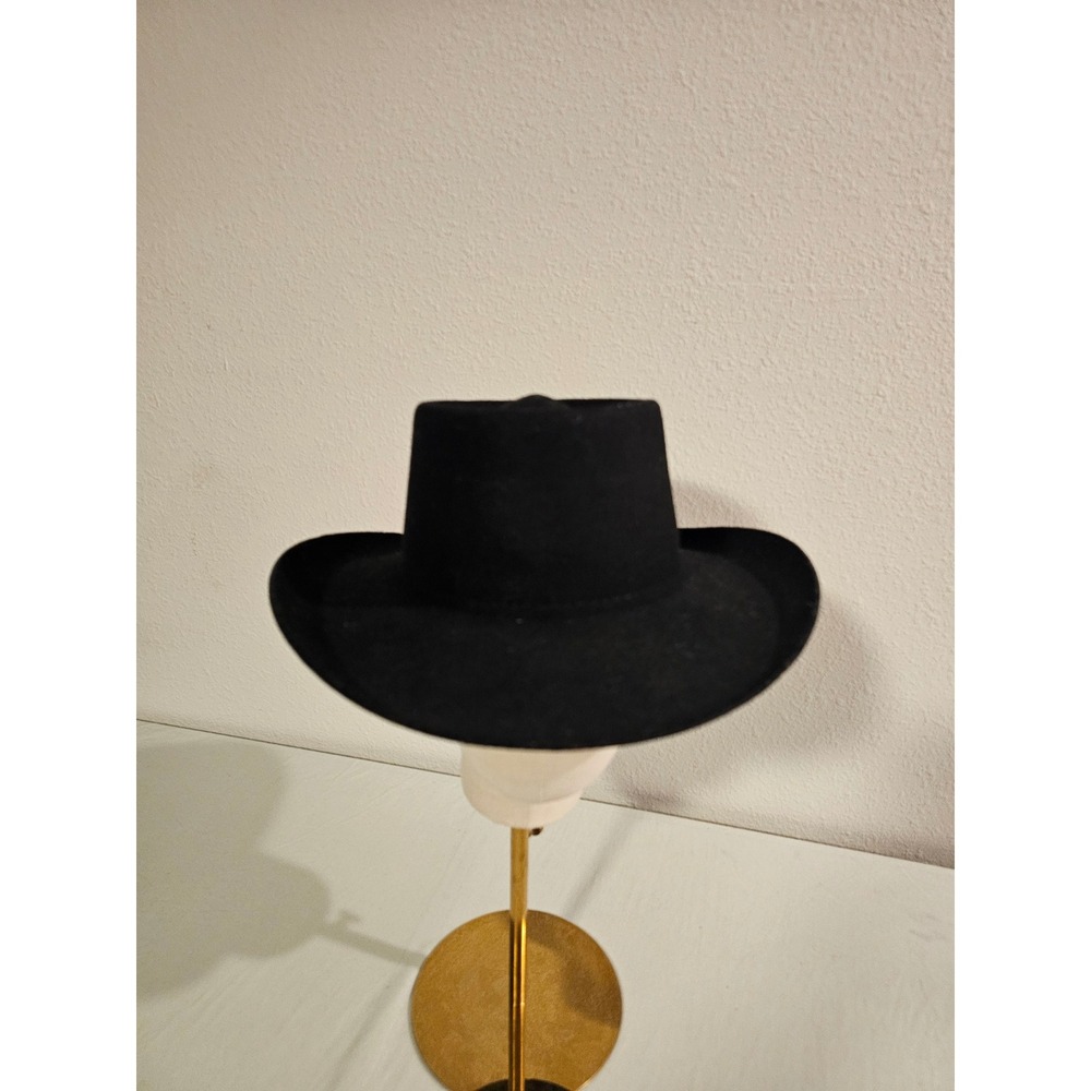 Renegade 6 7/8 Black Wool Gambler Hat Made In USA